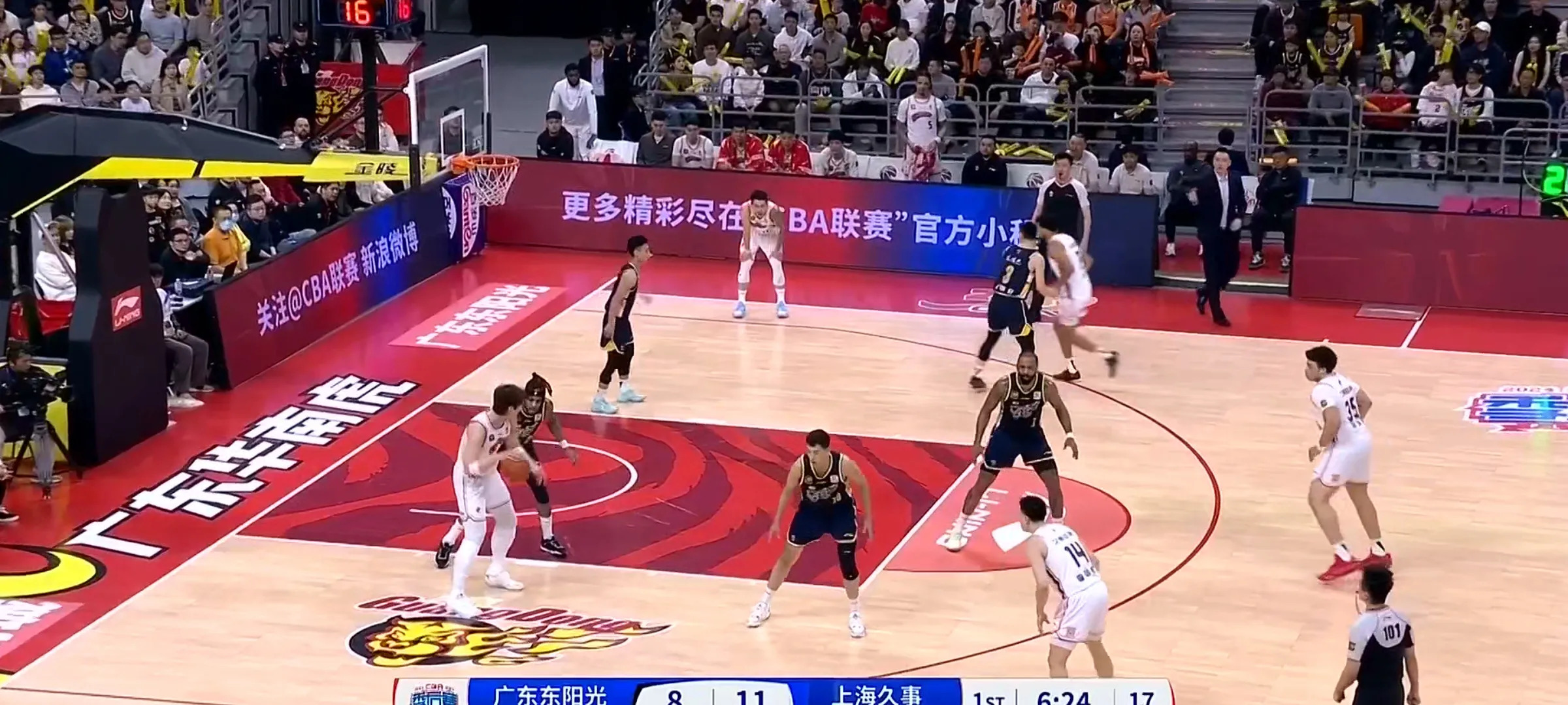 广东男篮主场迎战上海队，双方将上演对决